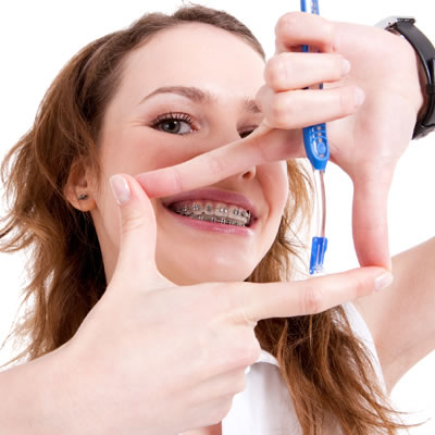 brushing and flossing